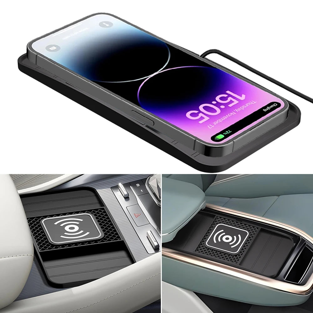 15W non-slip wireless charging pad for car, view 7