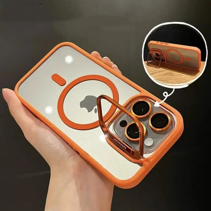 Magnetic kickstand case with lens protection for iPhone 11–18, view 2