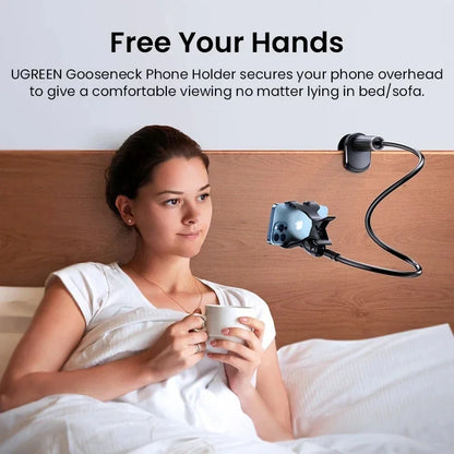 90cm flexible long-arm phone holder with clamp mount, view 3