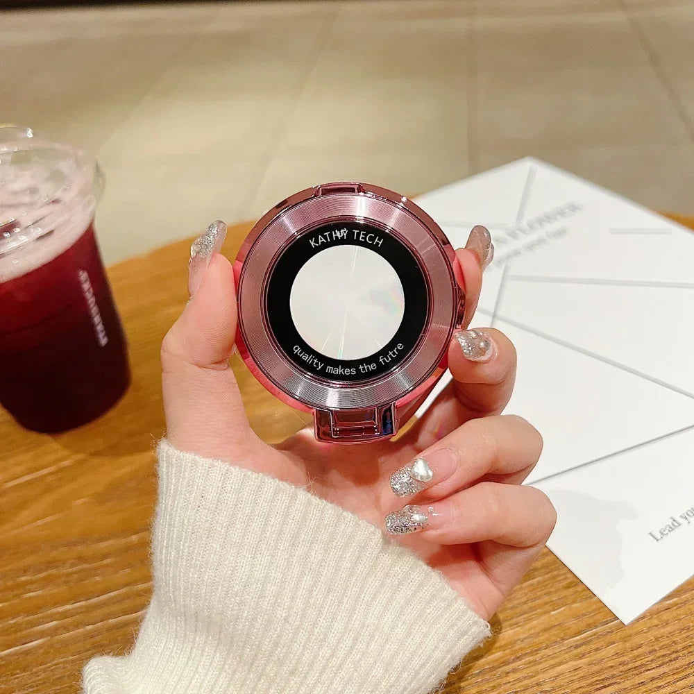 Plated magnetic ring holder, pink