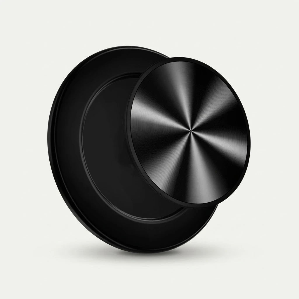 CD pattern magnetic phone grip, black