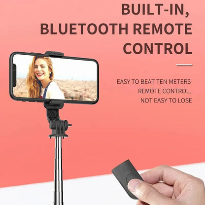 Expandable selfie stick tripod, view 3