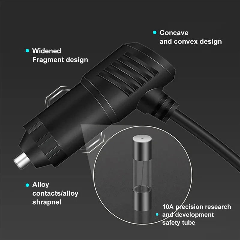 3-in-1 120W car cigarette lighter splitter with USB-C, view 5