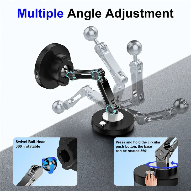 Magnetic car mount with wireless charging for iPhone 12–15, view 3