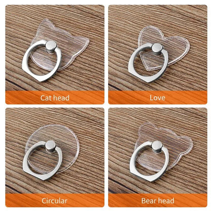 Clear finger ring phone holder, view 2
