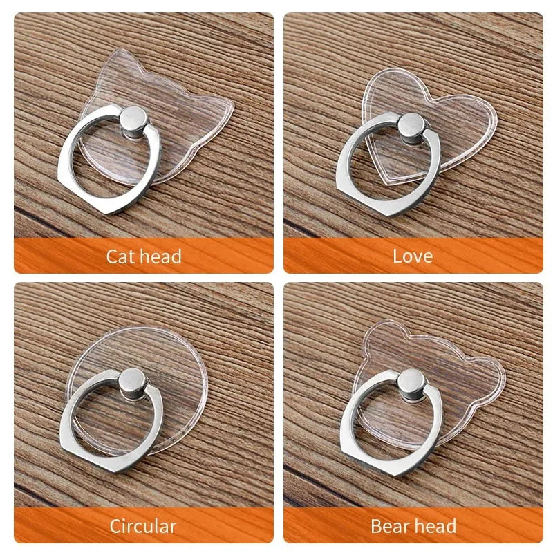 Clear finger ring phone holder, view 2