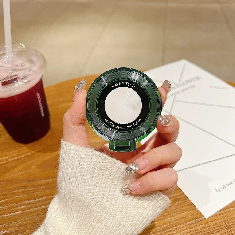 Plated magnetic ring holder, green
