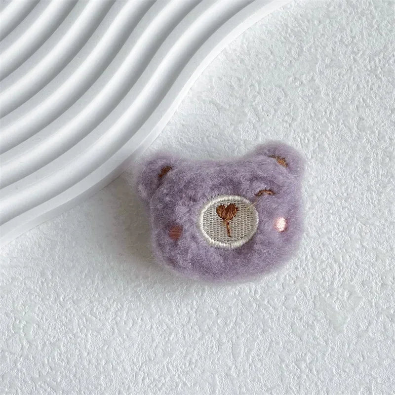 Fluffy plush bear folding phone grip, view 20