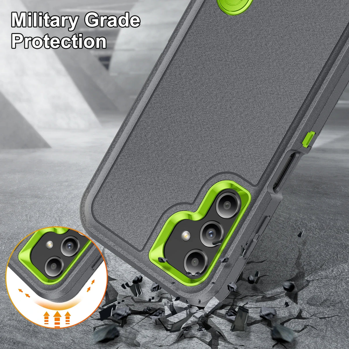 Anti-shock protective case with holder for Samsung Galaxy S and A series, view 7
