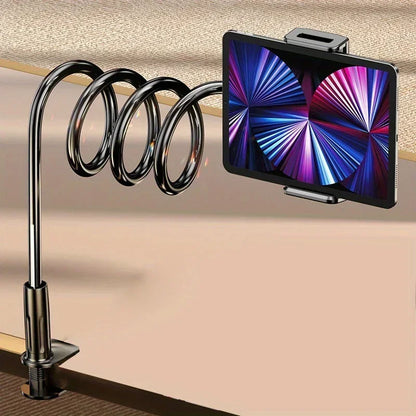 Bedside lazy arm phone and tablet holder, black