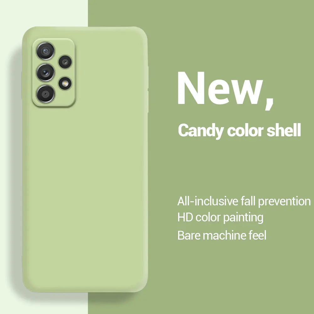 Liquid silicone soft case for Samsung Galaxy A series, green