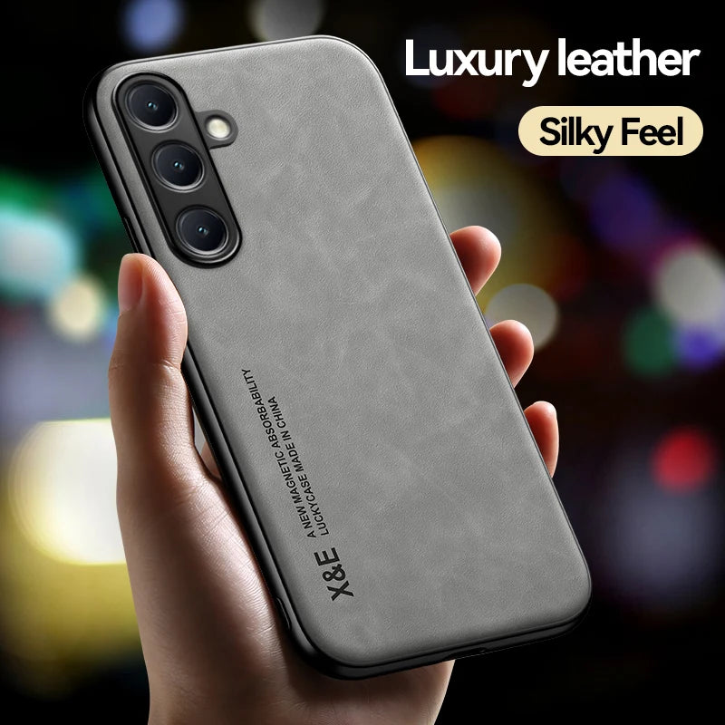 Ultra-thin leather case for Samsung Galaxy S21–S26, view 3