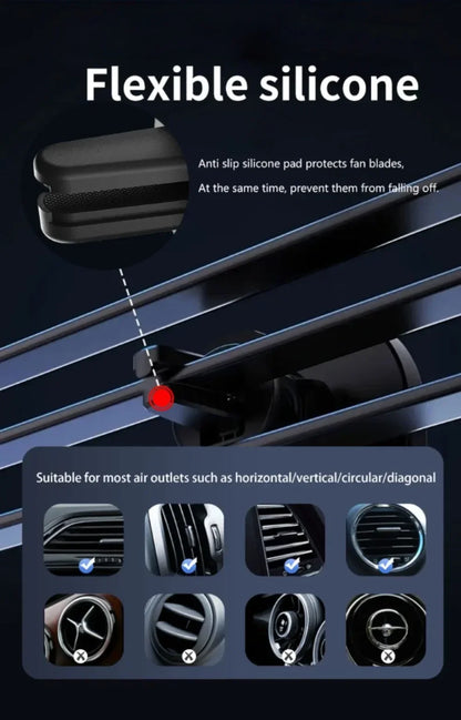 Magnetic air vent wireless charging car mount for MagSafe, view 7