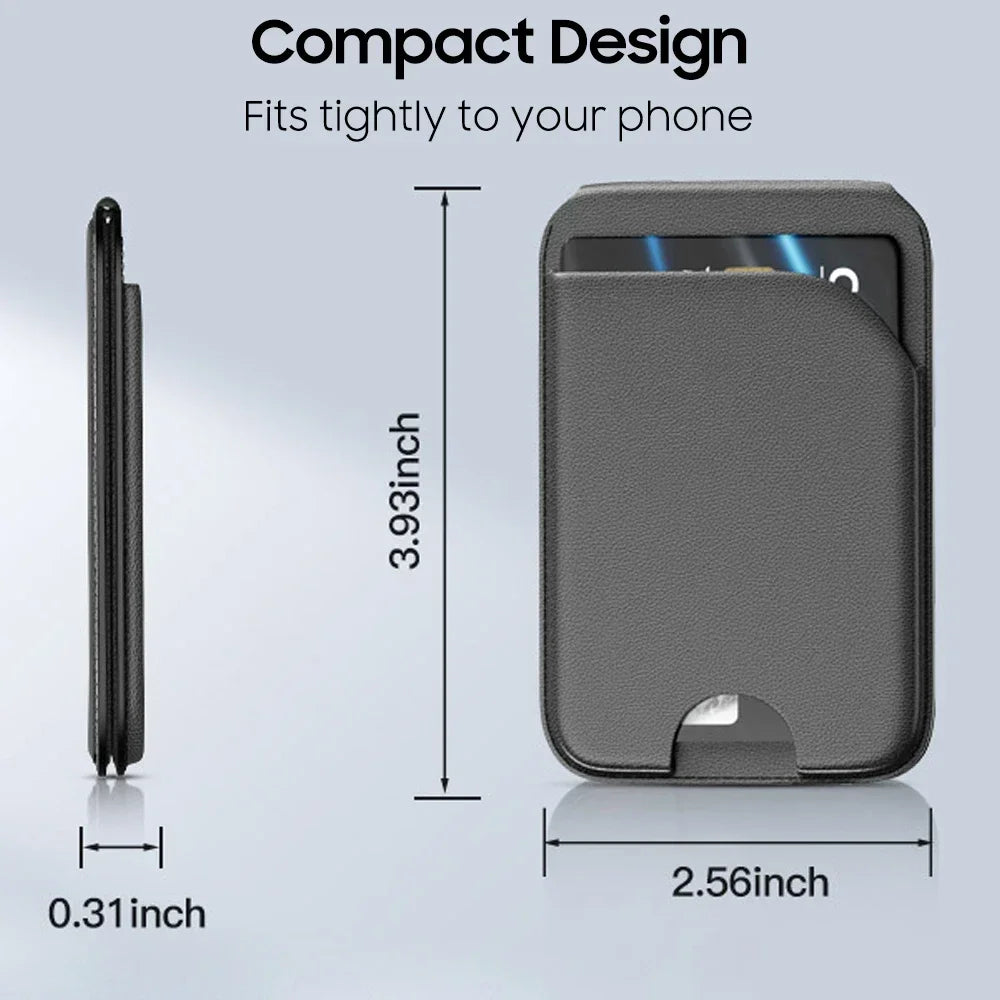 Magnetic leather wallet with stand, view 6