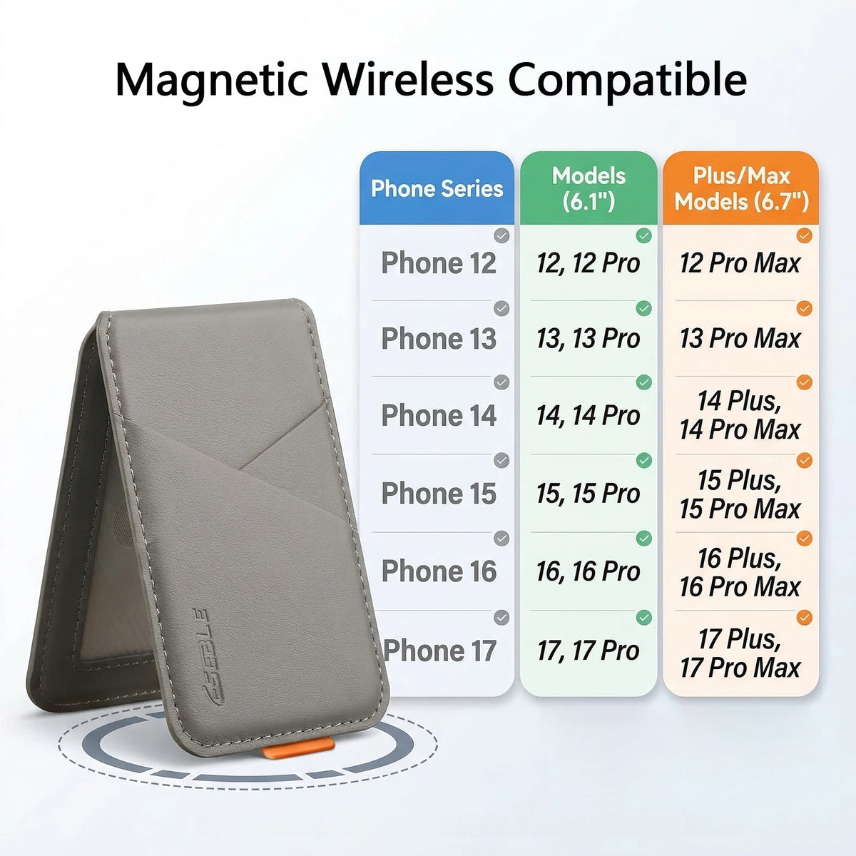 PU leather magnetic card holder, view 6