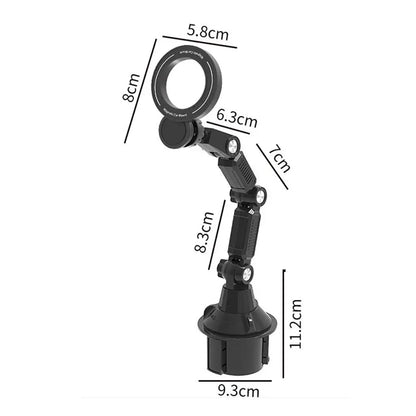 Magnetic car cup holder phone mount with strong suction, view 2
