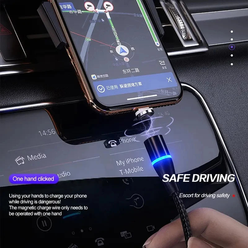 5A 3-in-1 magnetic luminous charging cable, view 5