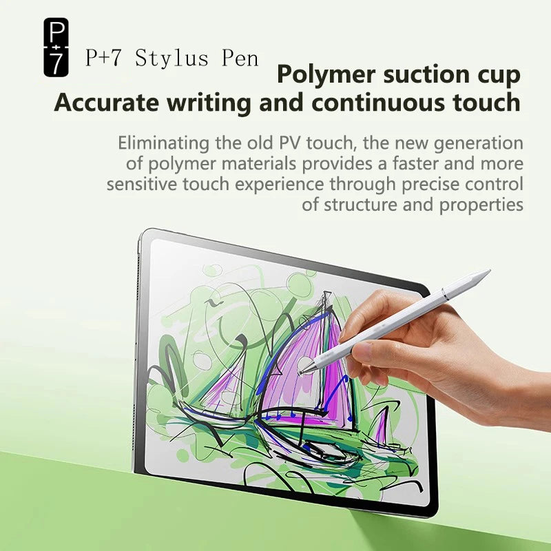 Universal touch screen stylus with three tips and ballpoint pen, view 3