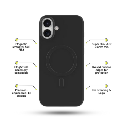 Solid Black MagSafe iPhone Case