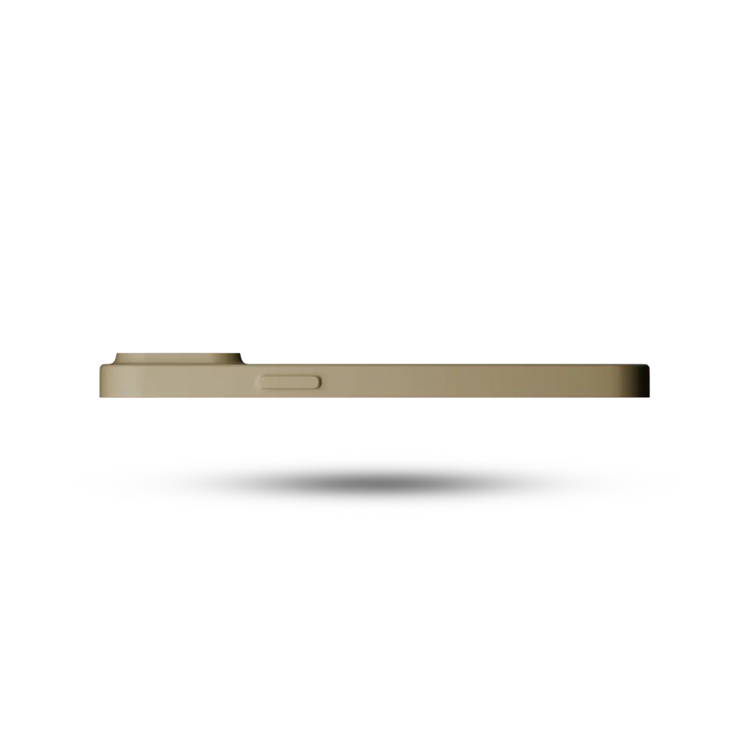 Vertical side view of Desert Gold Thin Phone Case
