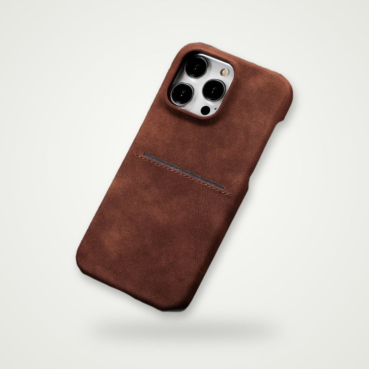 Business sheepskin-feel card case for iPhone 12–16, view 8