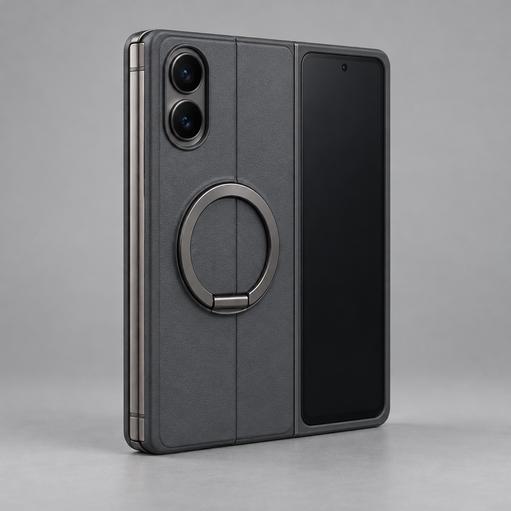 Ring-Stand Magnetic Case – iPhone Duo — back view