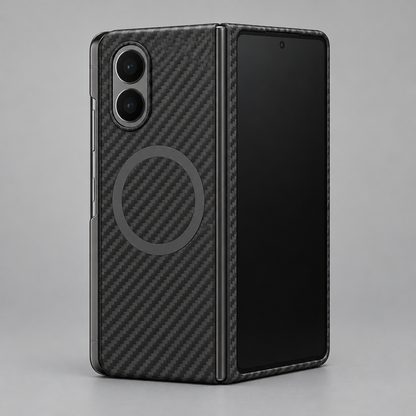 Carbon Fibre MagSafe Case – iPhone Duo — back view