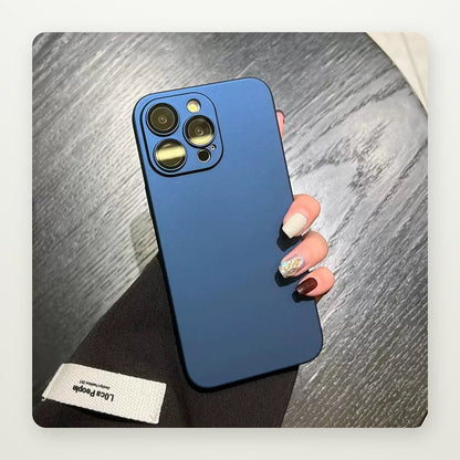 Ultra-Thin Frosted Hard Case for iPhone 11–15 & 17