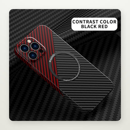 Carbon Fiber Pattern Case for iPhone 11–13 & 16 Plus