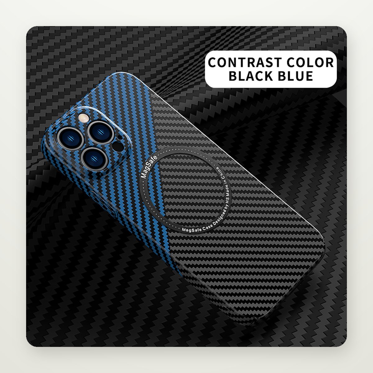 Carbon Fiber Pattern Case for iPhone 11–13 & 16 Plus
