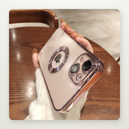 Clear Plated Case with Built-In Lens Guard for iPhone 11–15