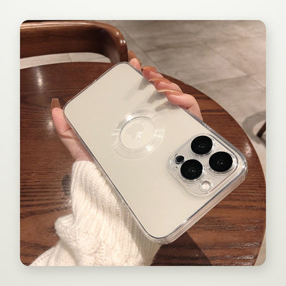 Clear Plated Case with Built-In Lens Guard for iPhone 11–15