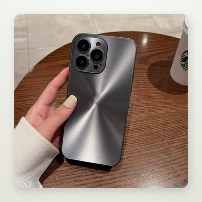 Frosted Metal Lens-Frame Case for iPhone 11–14