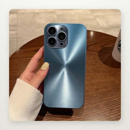 Frosted Metal Lens-Frame Case for iPhone 11–14