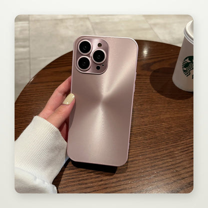 Frosted Metal Lens-Frame Case for iPhone 11–14