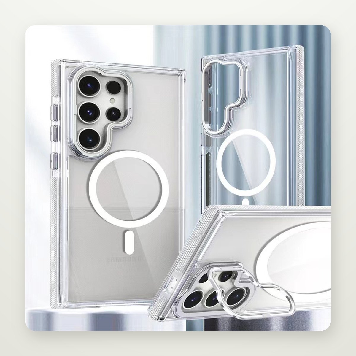 Two-Tone Clear Magnetic Case for Galaxy S25 Ultra
