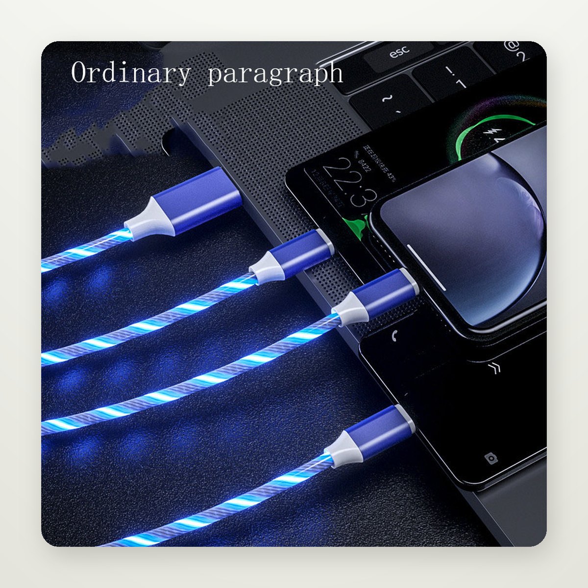 Streamer LED 3-in-1 Charging Cable
