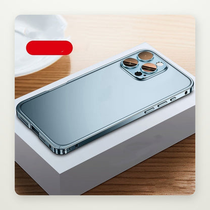 CNC Aluminum Frame Case with Lens Guard for iPhone 13–17