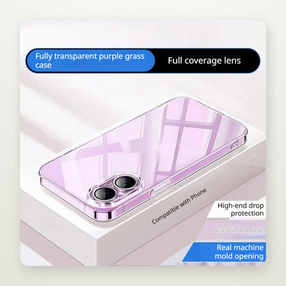 Clear Non-Slip Case with Color Frame for iPhone 15–17