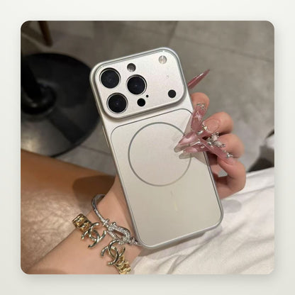 Frosted Glass MagSafe Armor Case for iPhone 13–17
