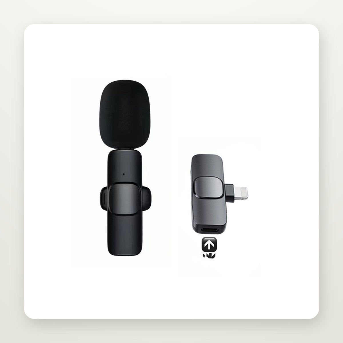 Wireless Clip-On Microphone for Phones, USB-C or Lightning
