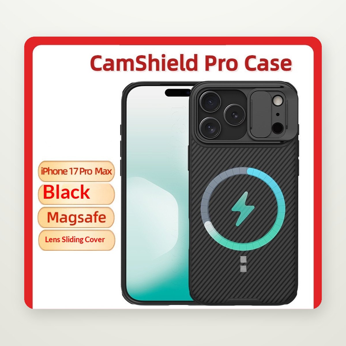 MagSafe Case with Sliding Camera Cover for iPhone 17 & Air