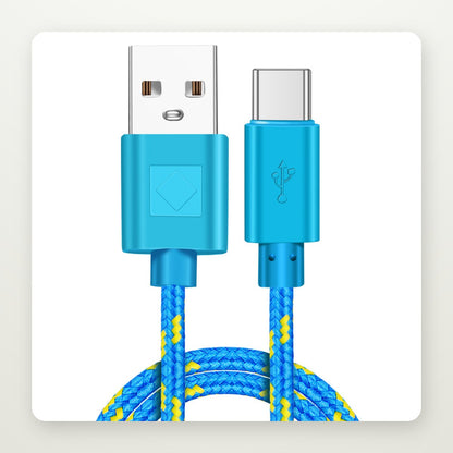 Braided USB-A to USB-C Cable in 10 Colors