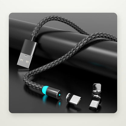Magnetic LED Charging Cable with Swappable Tips