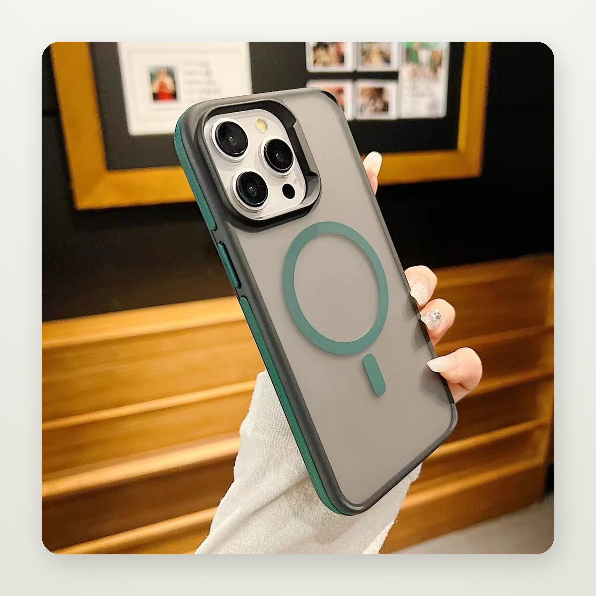 Dual-Color Matte Magnetic Case for iPhone 11–17