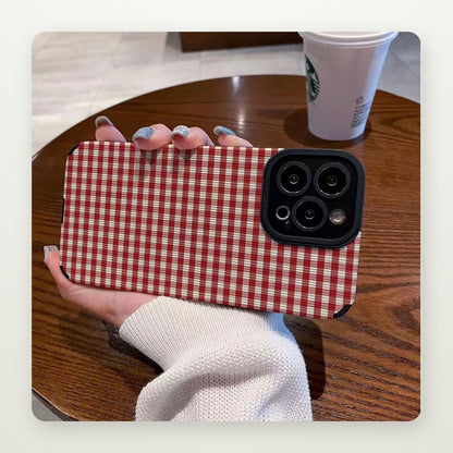 Quilted Lambskin-Feel Case for iPhone 14–17 & Air
