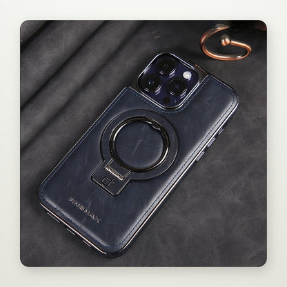 Business Leather MagSafe Stand Case for iPhone 13–17 & Air