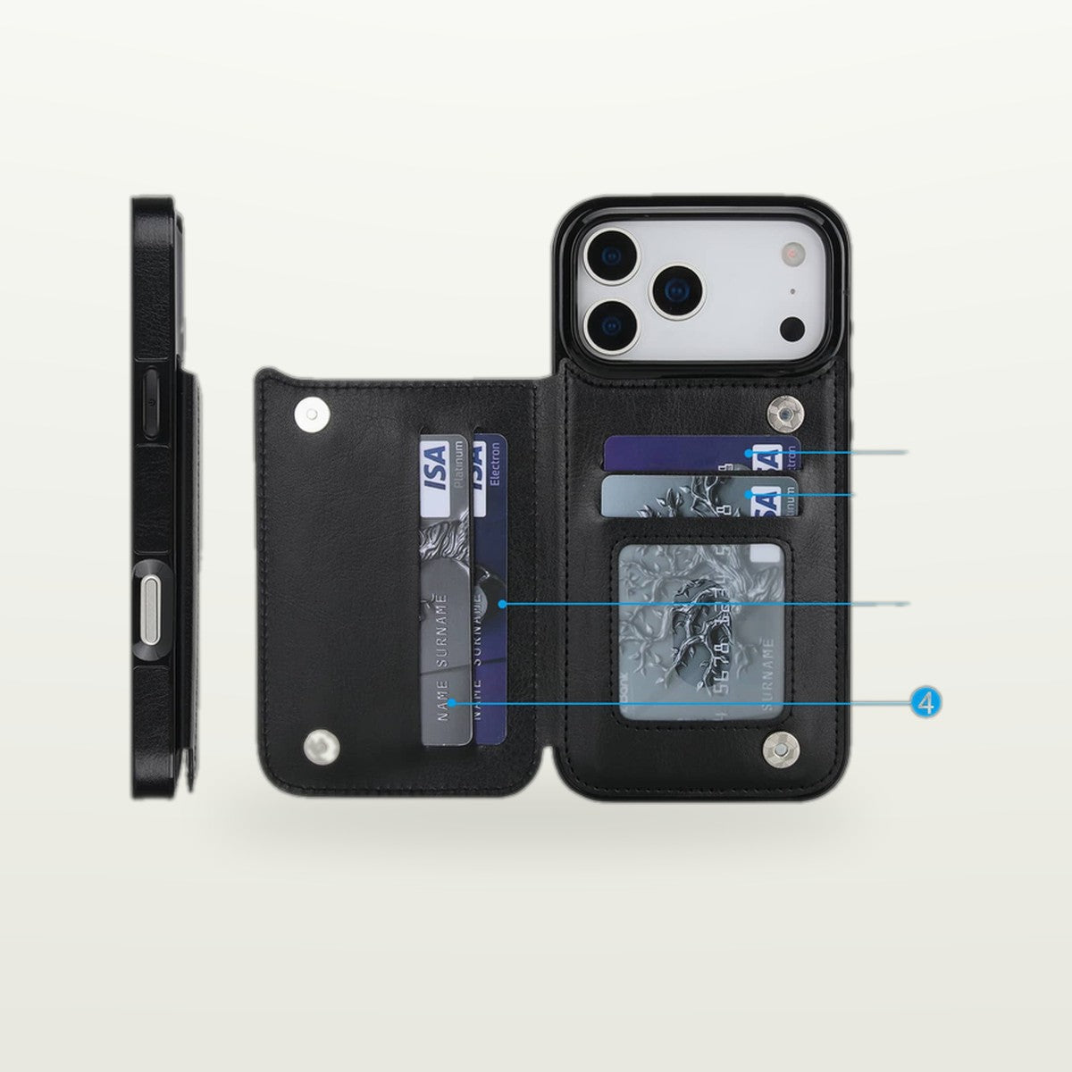 Leather-Look Card Wallet – iPhone 18 Pro — view 2